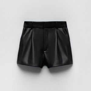 Zara Faux Leather Shorts